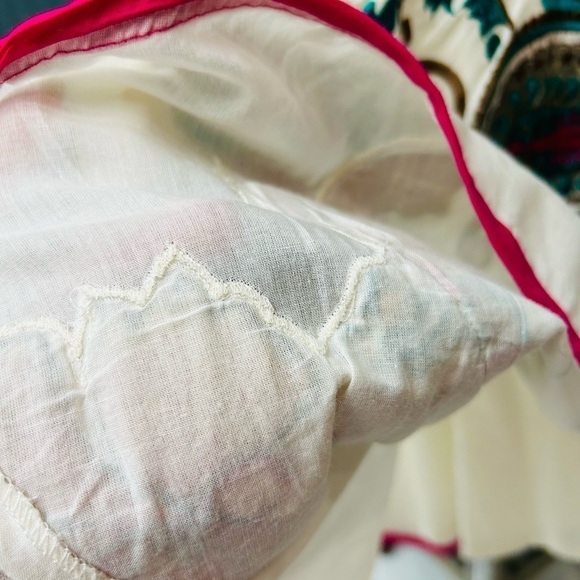 Vintage Long Sleeve Maxi Dress, Boho Style Embroidery, Fits 8-10 Full Length - Picture 11 of 14